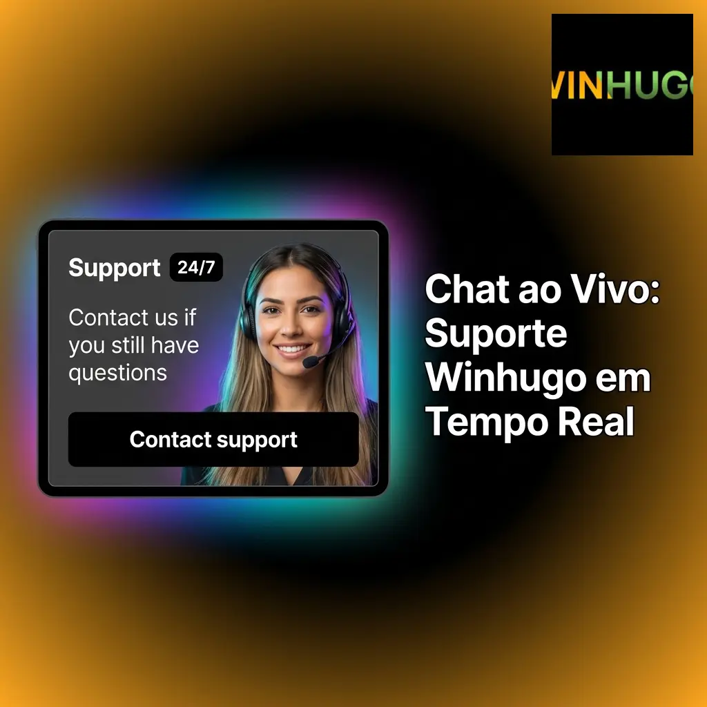 Chat ao vivo Winhugo disponível 24/7 para suporte em tempo real com atendimento em português