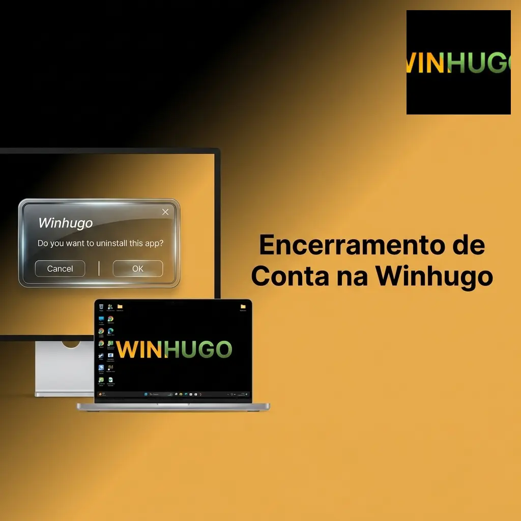 Guia de encerramento de conta na Winhugo com passos para desativação e suporte ao cliente