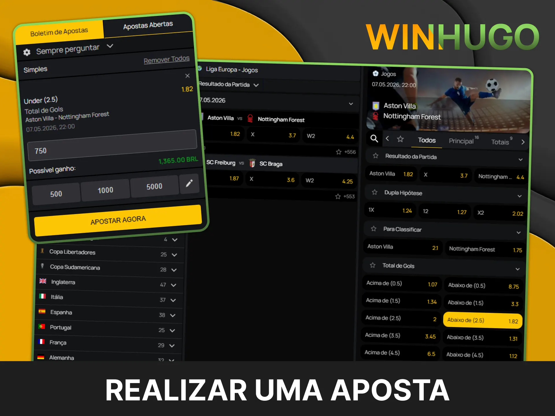 Aprenda como realizar uma aposta e vencer na plataforma Winhugo.