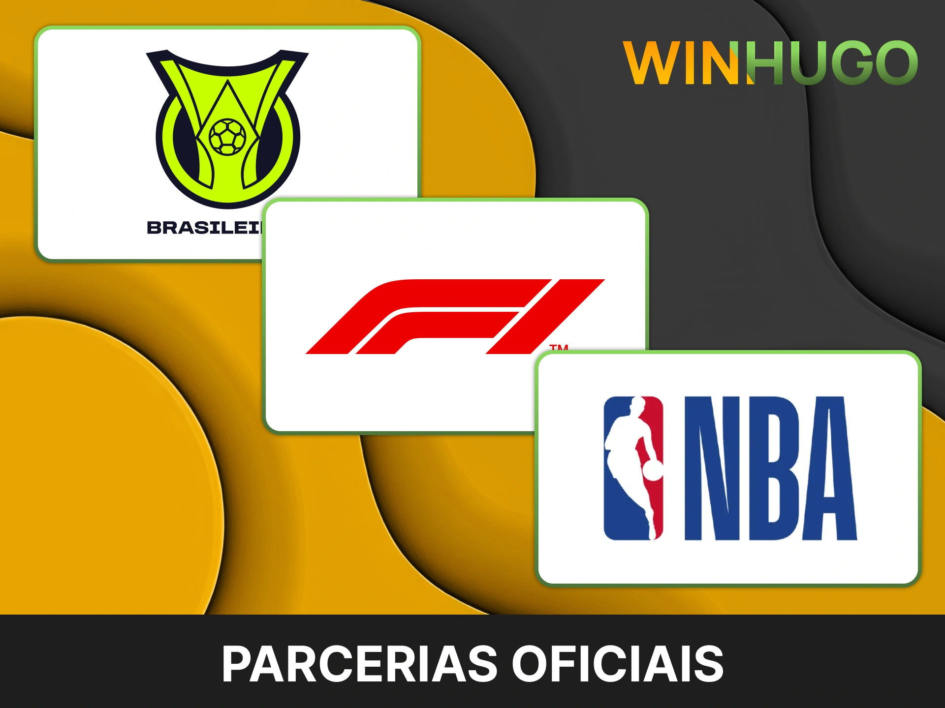 Conheça as parcerias oficiais que fortalecem a marca Winhugo no esporte.
