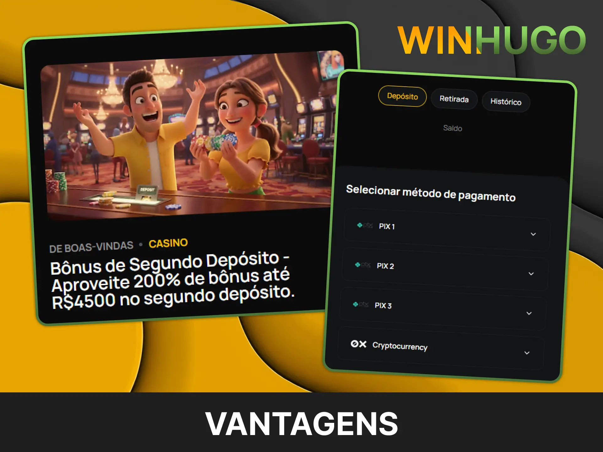Descubra todas as vantagens exclusivas de jogar na Winhugo Official.